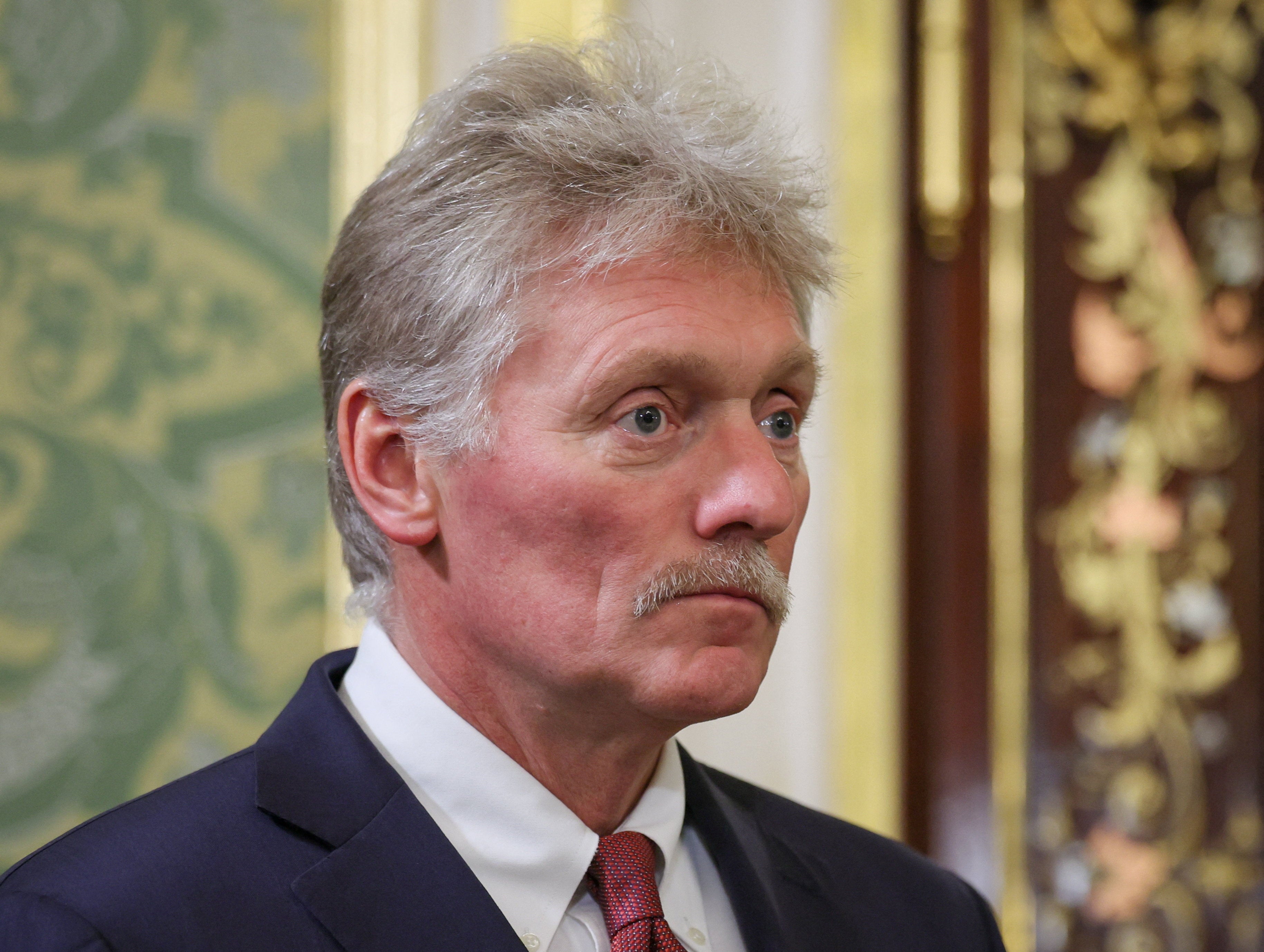 Kremlin spokesman Dmitry Peskov attends a meeting of Russia's President Vladimir Putin with Tanzania's President Samia Suluhu Hassan at the Kremlin in Moscow, Russia June 3, 2026. REUTERS/Ramil Sitdikov/Pool