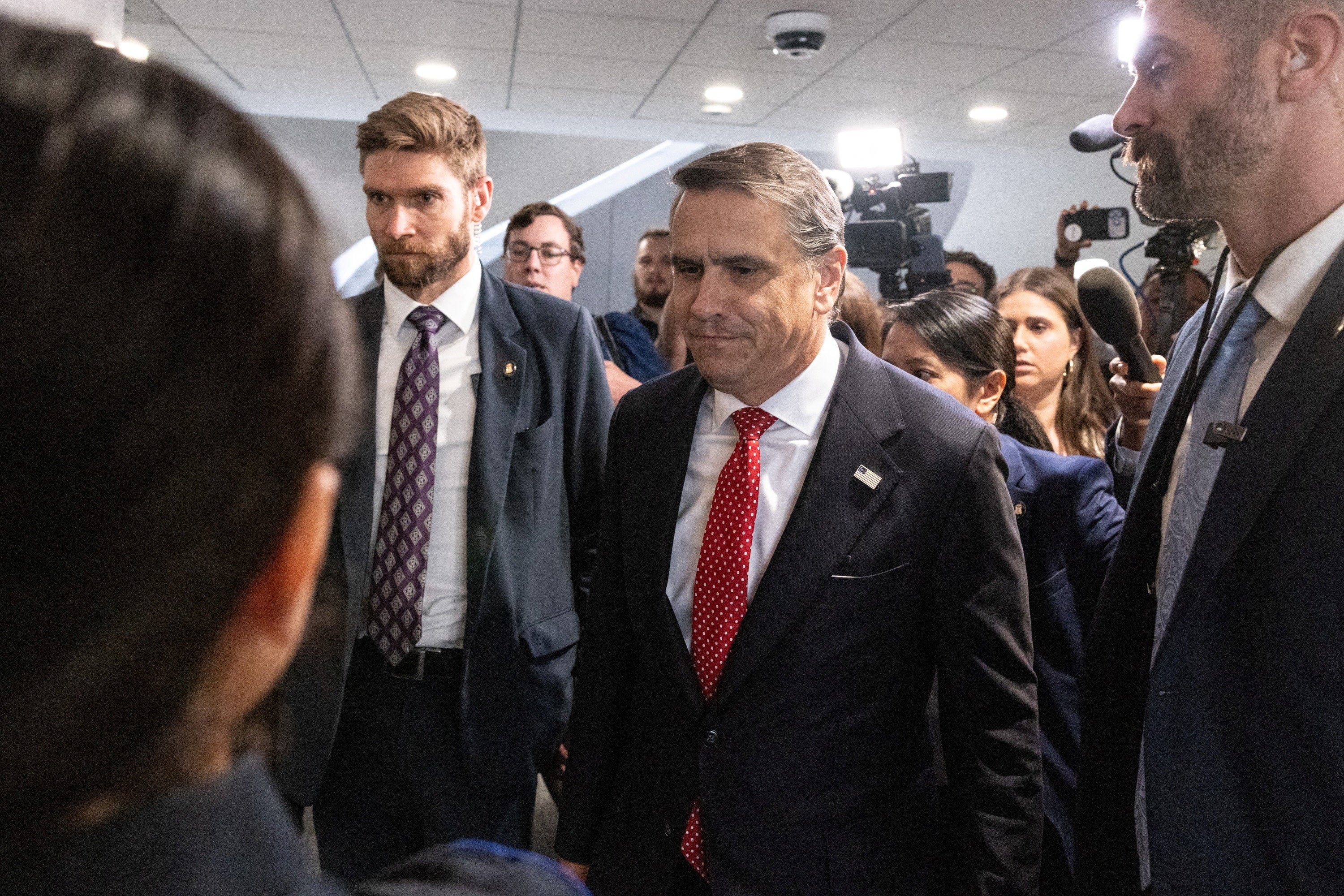 Acting U.S. Attorney General Todd Blanche walks through the Hart Senate Office Building on Capitol Hill in Washington, D.C., U.S., July 29, 2026. REUTERS/Anna Rose Layden