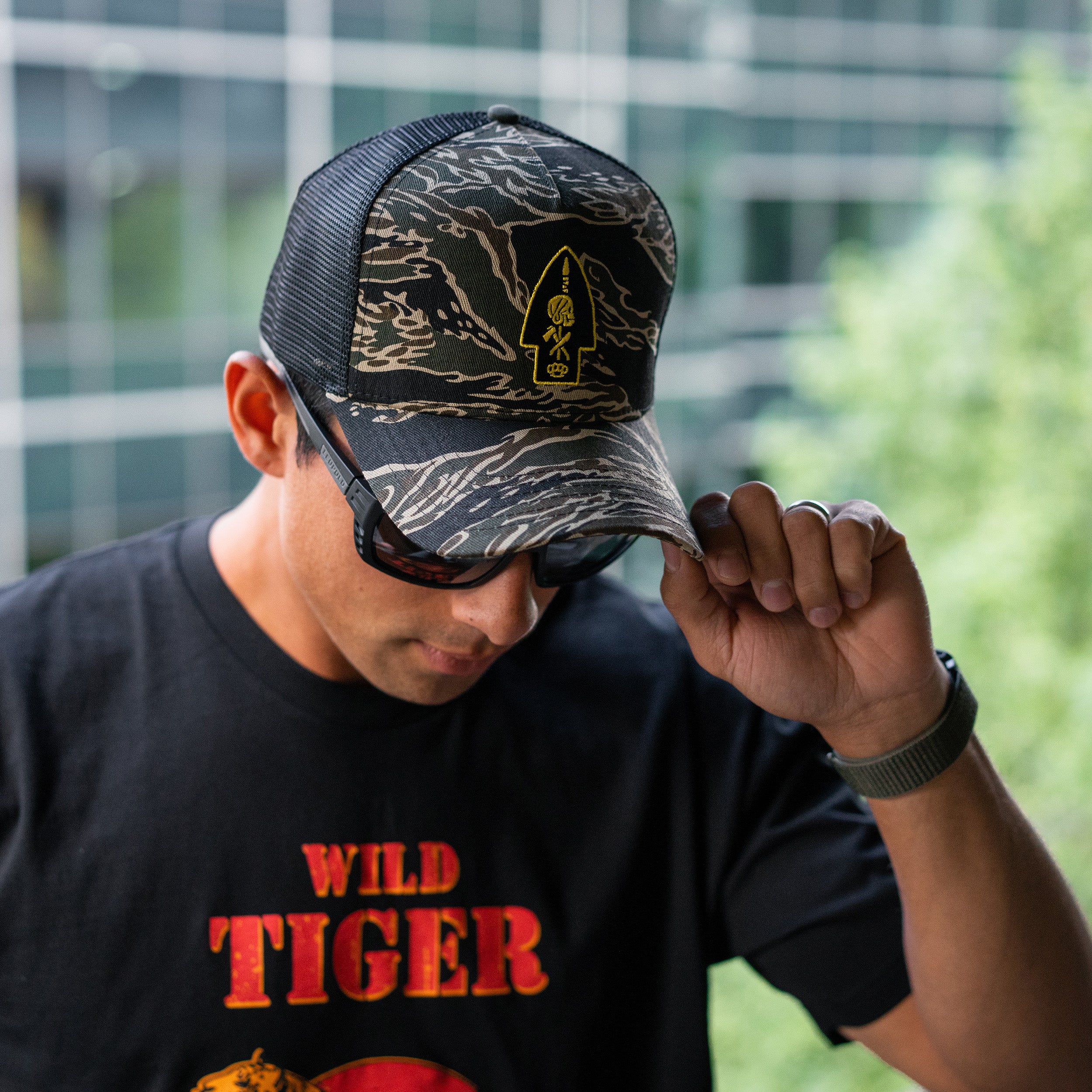 Tiger Stripe Mesh Snapback