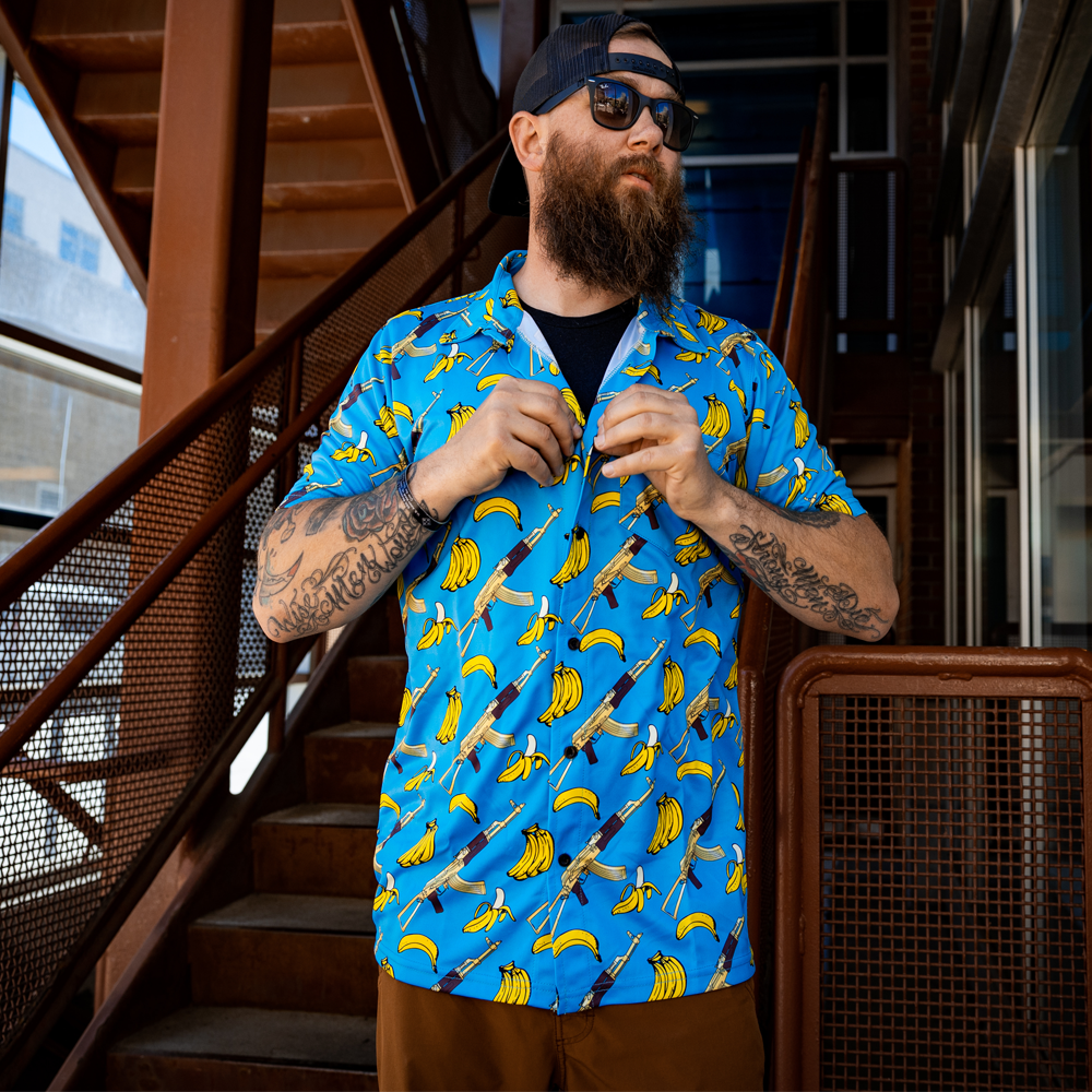 OAF Nation Aloha Gold AKM Button Up